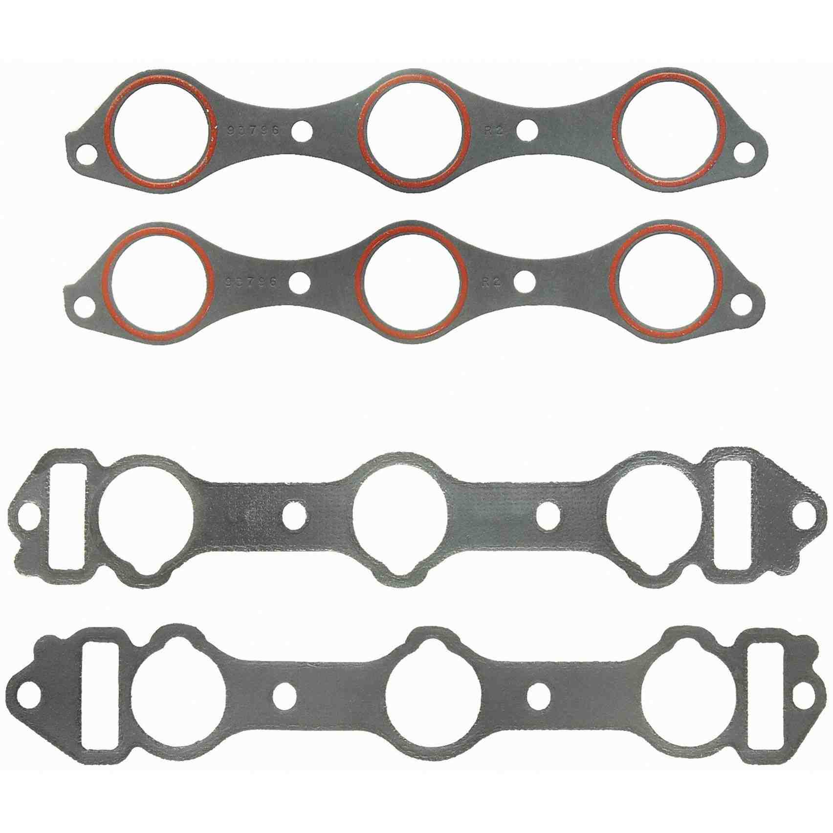 Top View of Upper Engine Intake Manifold Gasket Set FEL MS93795