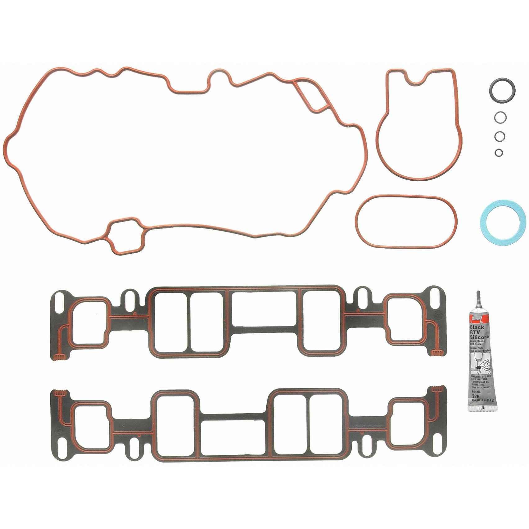 Top View of Upper Engine Intake Manifold Gasket Set FEL MS95817