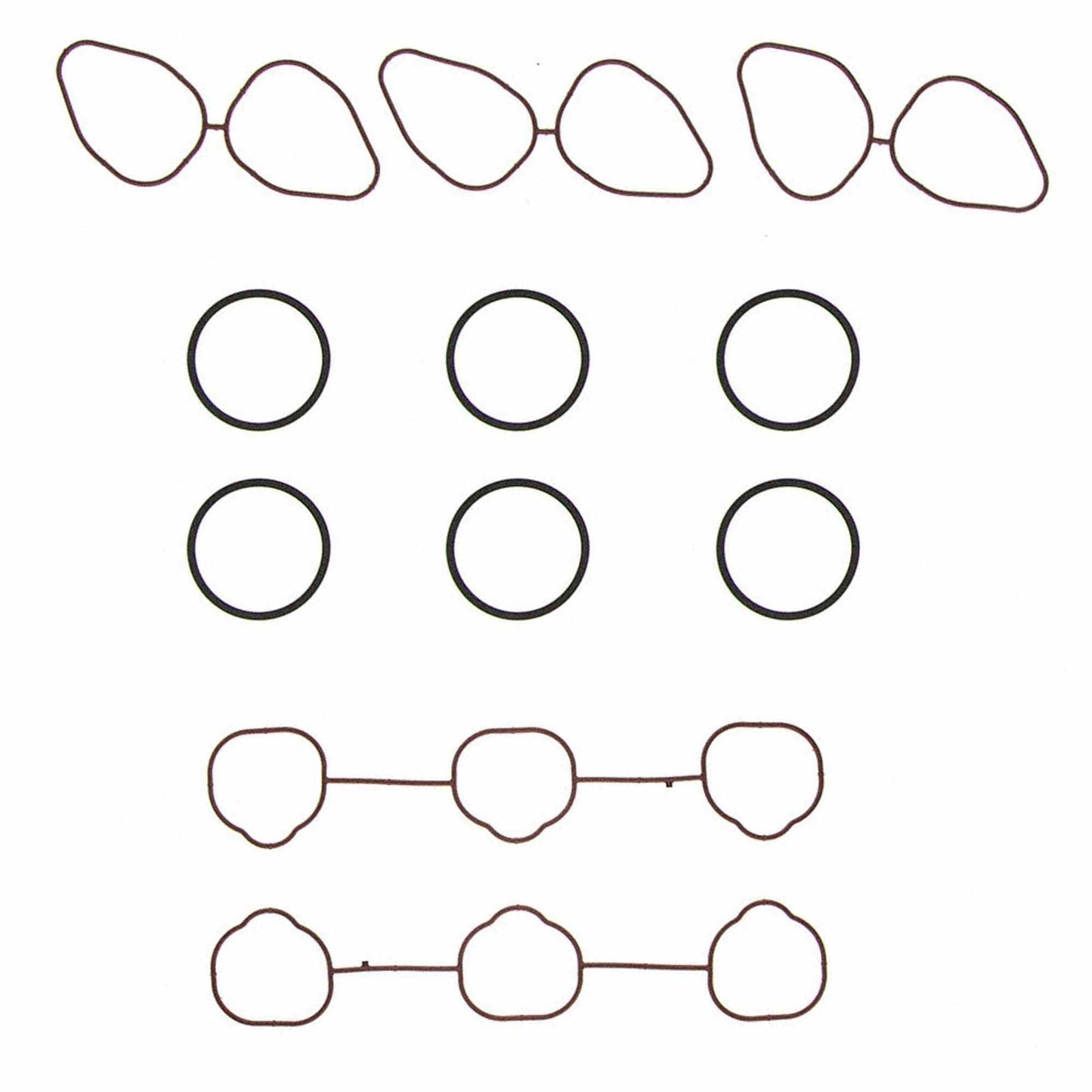 Top View of Upper Engine Intake Manifold Gasket Set FEL MS96103