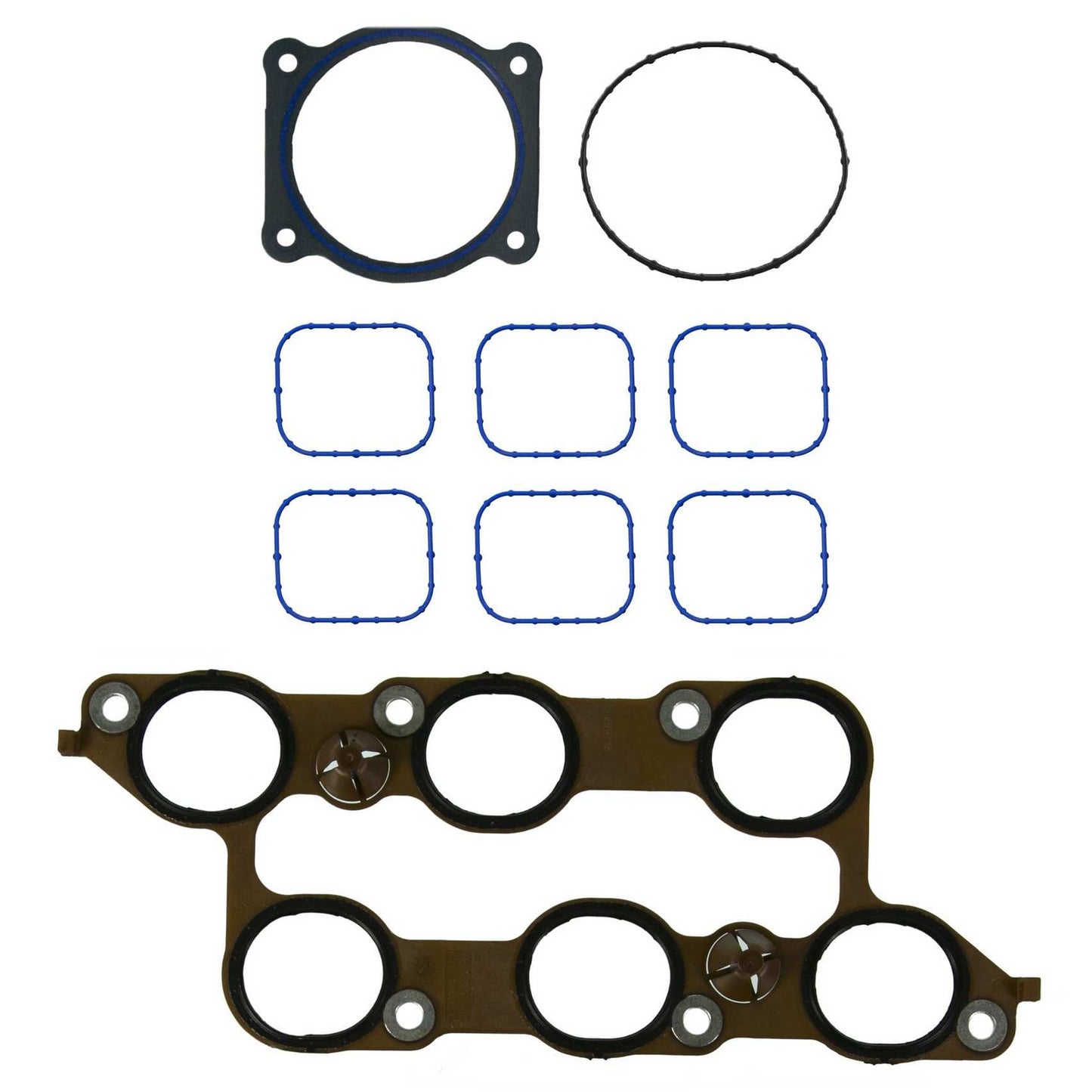 Top View of Upper Engine Intake Manifold Gasket Set FEL MS972401