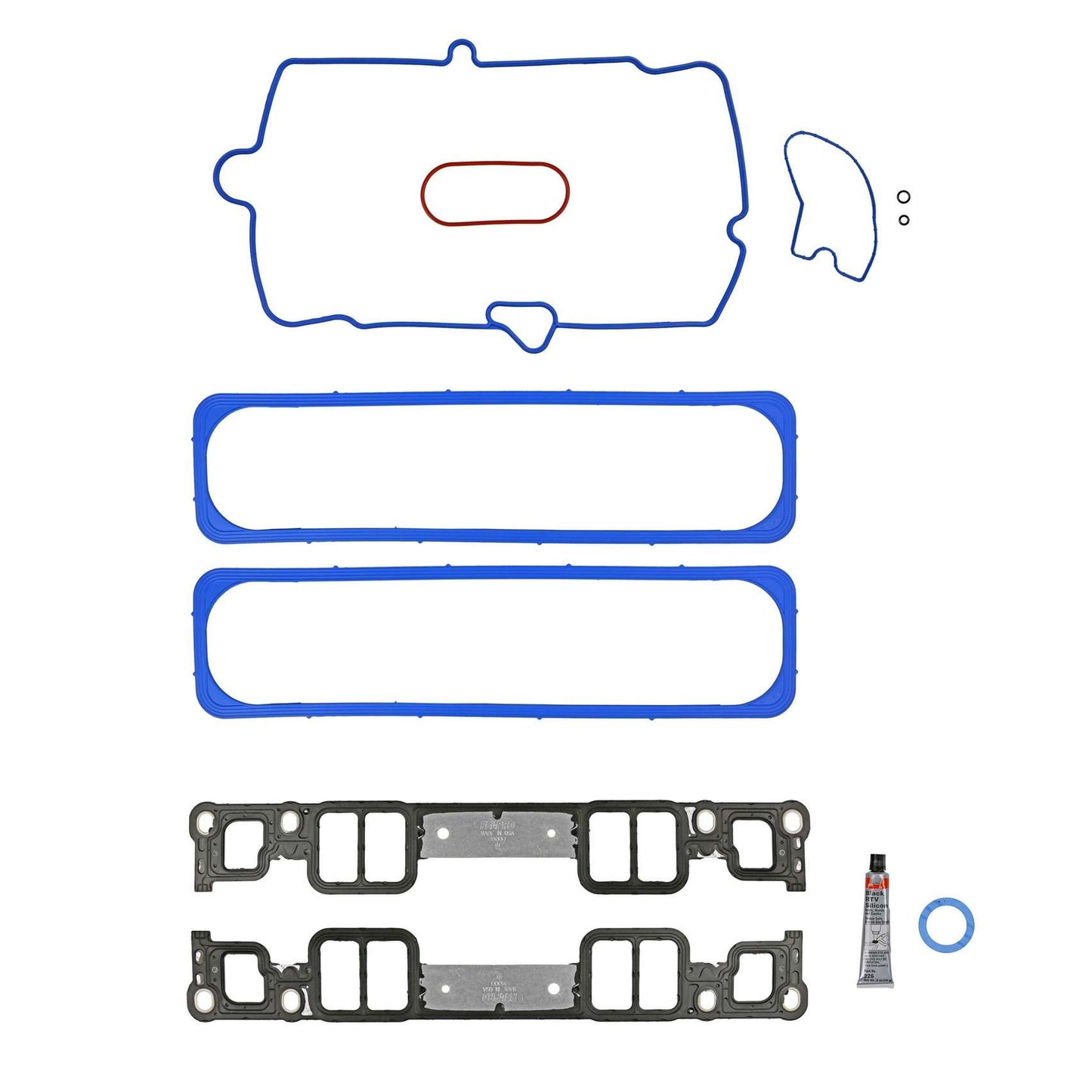 Front View of Upper Engine Intake Manifold Gasket Set FEL MS98000T