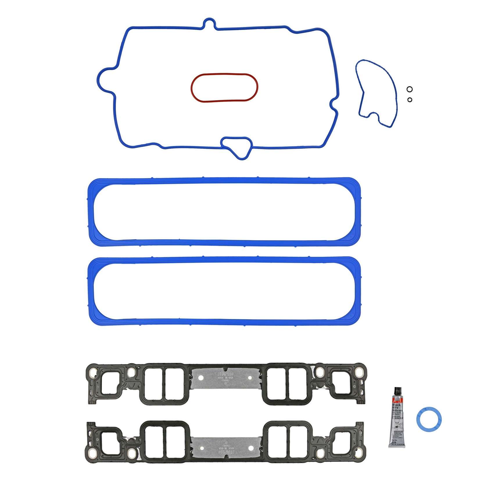 Front View of Upper Engine Intake Manifold Gasket Set FEL MS98000T