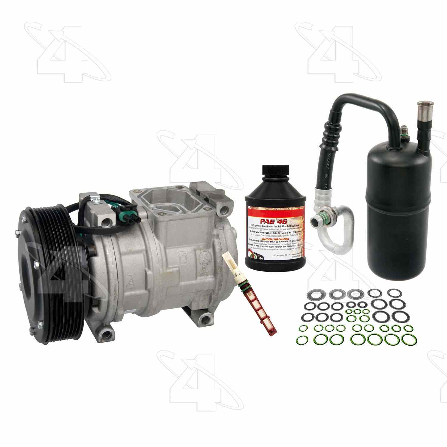 Kit View of Front A/C Compressor and Component Kit FOUR SEASONS 1069NK