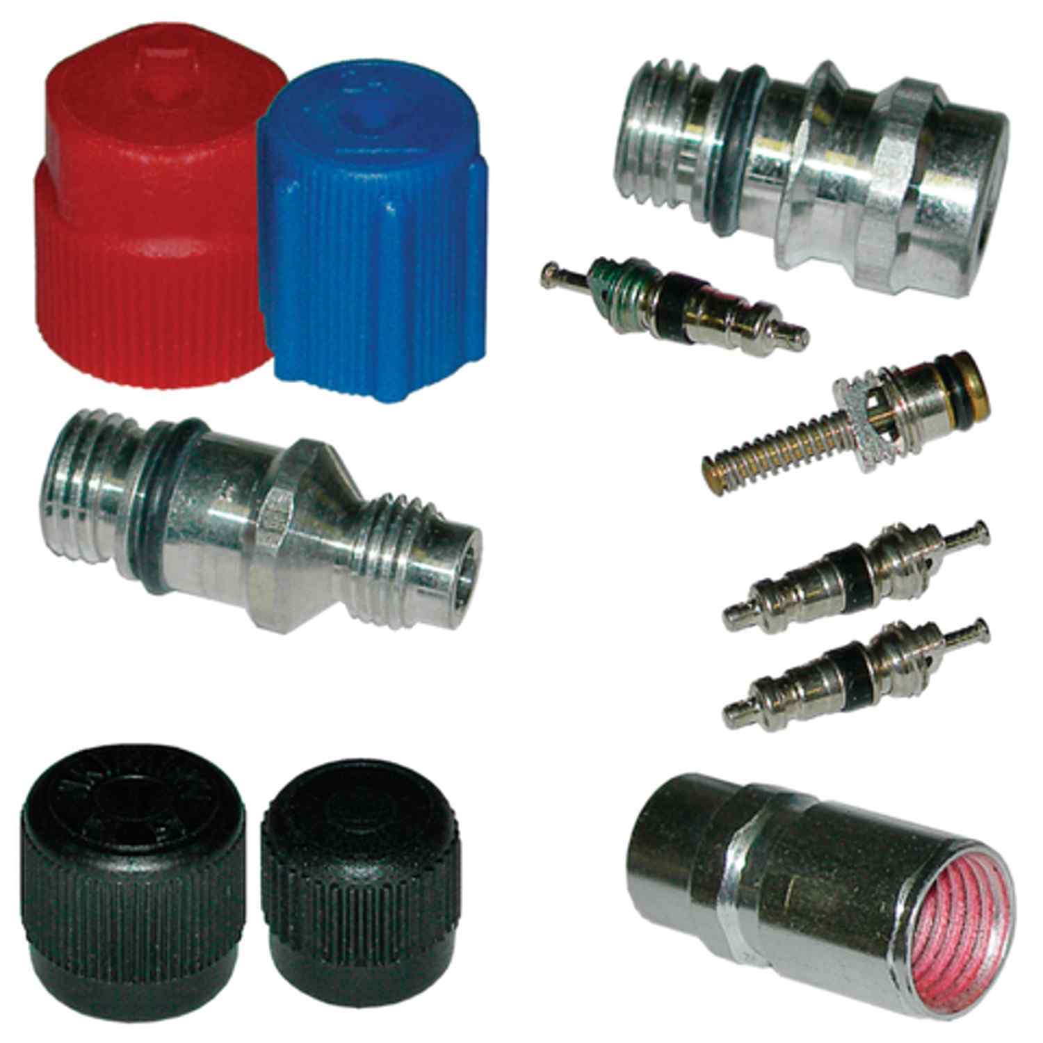 Angle View of A/C System Valve Core and Cap Kit FOUR SEASONS 26776