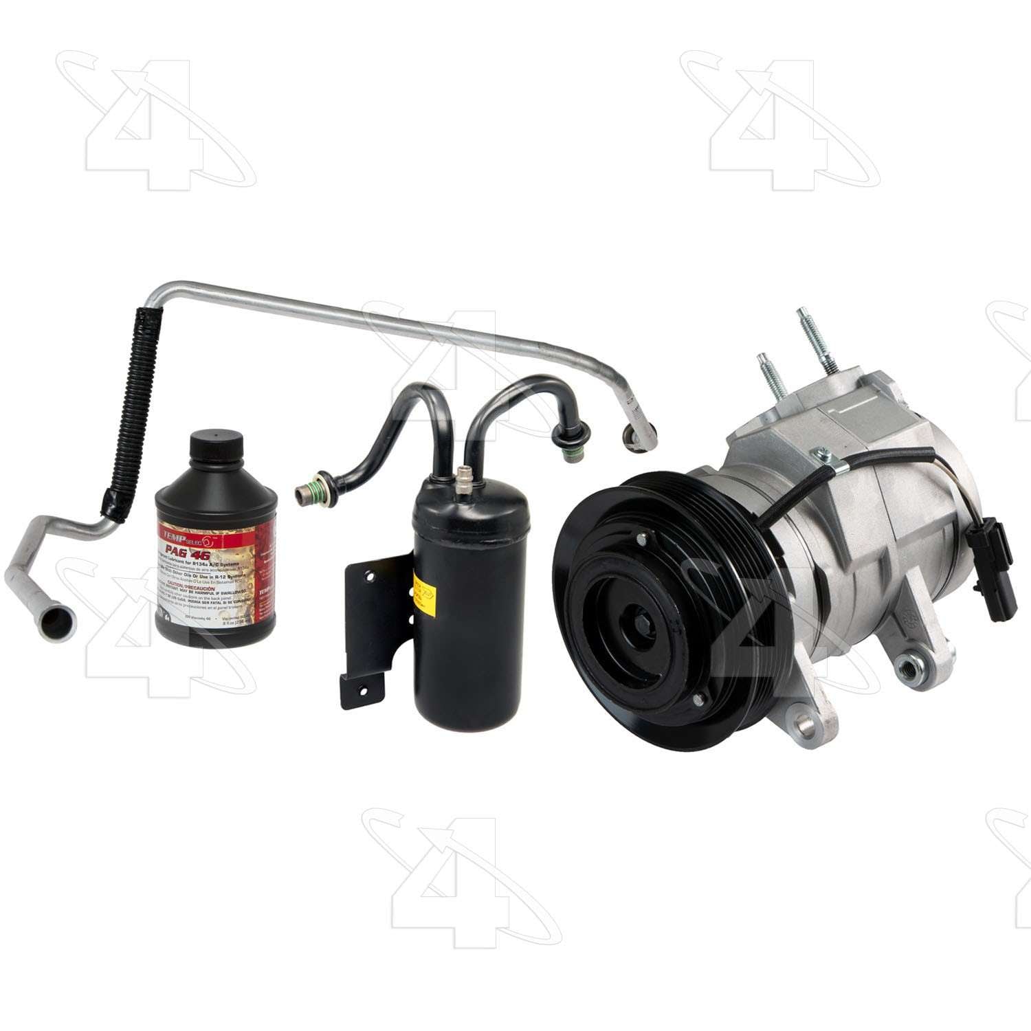 Kit View of A/C Compressor and Component Kit FOUR SEASONS 3980NK