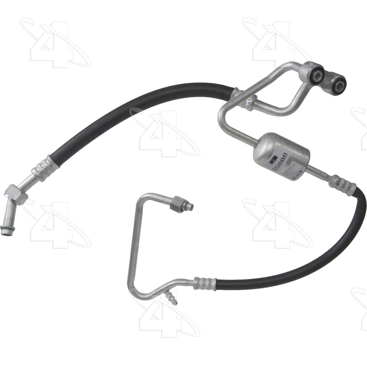 Front View of A/C Refrigerant Discharge / Suction Hose Assembly FOUR SEASONS 55808