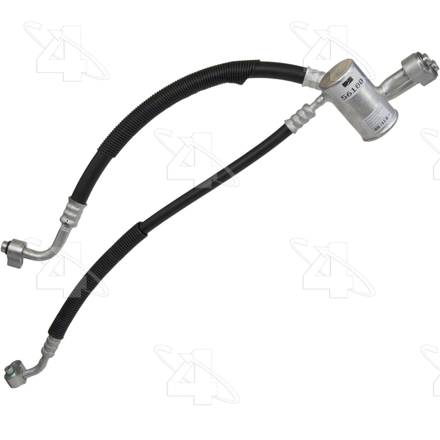 Front View of A/C Refrigerant Discharge / Suction Hose Assembly FOUR SEASONS 56180