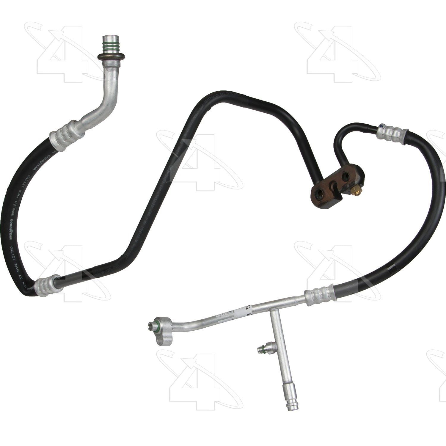 Front View of A/C Refrigerant Discharge / Suction Hose Assembly FOUR SEASONS 56690