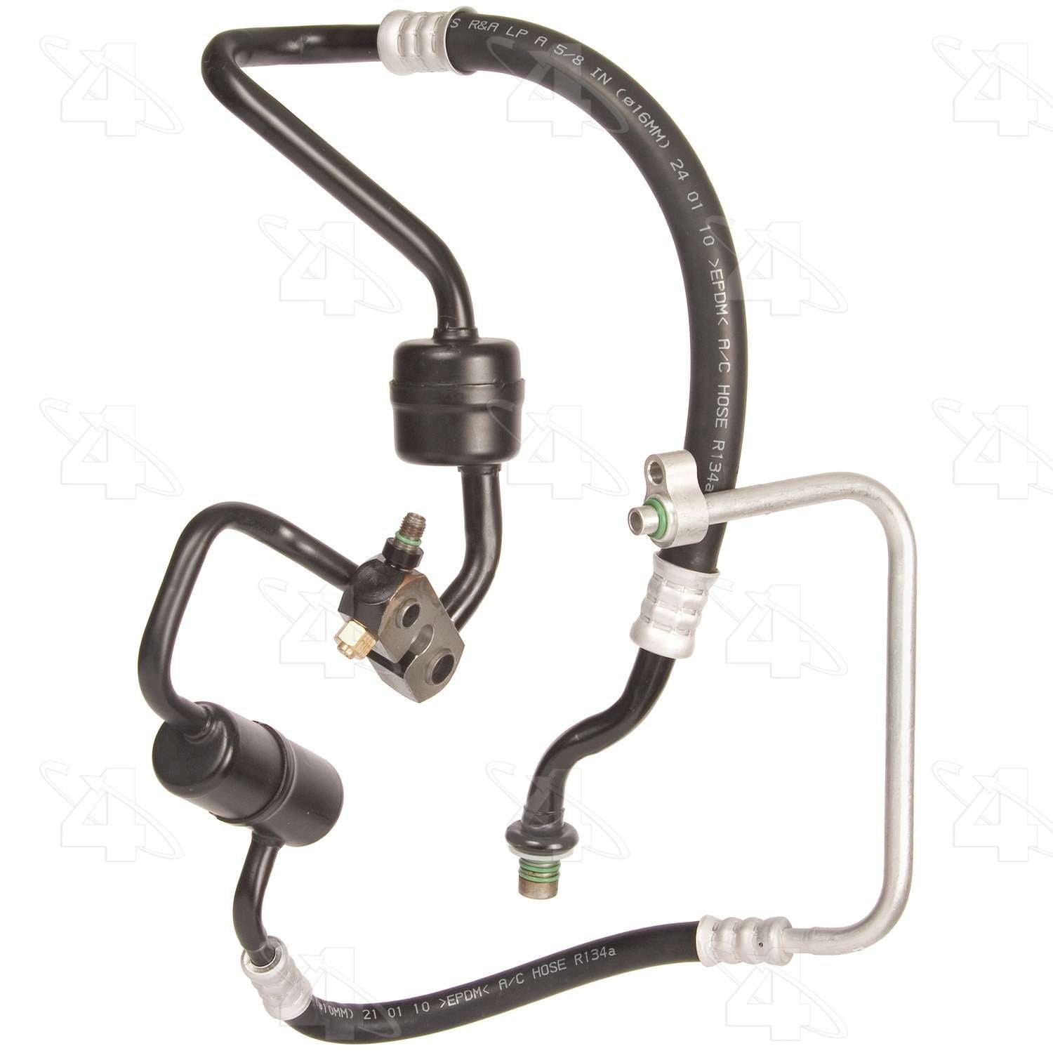 Front View of A/C Refrigerant Discharge / Suction Hose Assembly FOUR SEASONS 56696