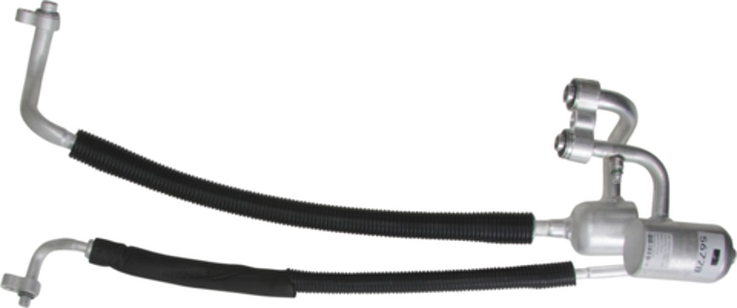 Angle View of A/C Refrigerant Discharge / Suction Hose Assembly FOUR SEASONS 56778