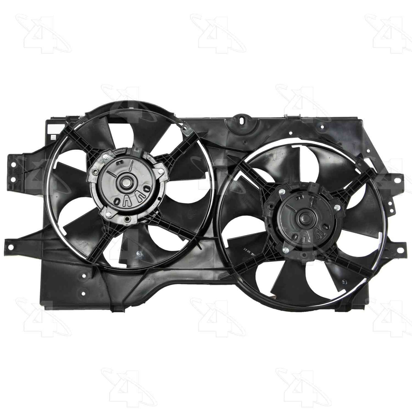 Front View of Dual Radiator and Condenser Fan Assembly FOUR SEASONS 75204