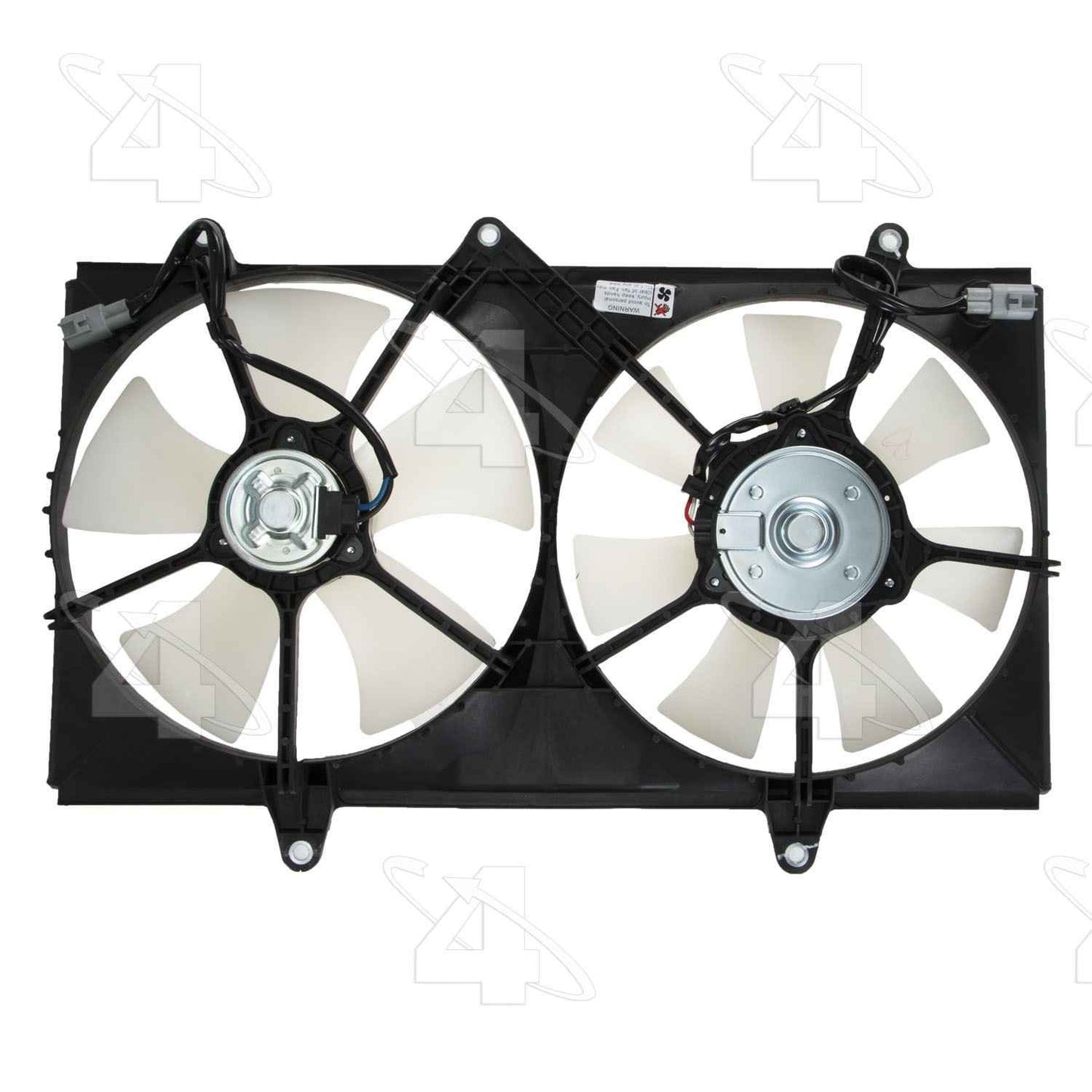 Front View of Dual Radiator and Condenser Fan Assembly FOUR SEASONS 75250