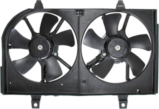 Angle View of Dual Radiator and Condenser Fan Assembly FOUR SEASONS 75306