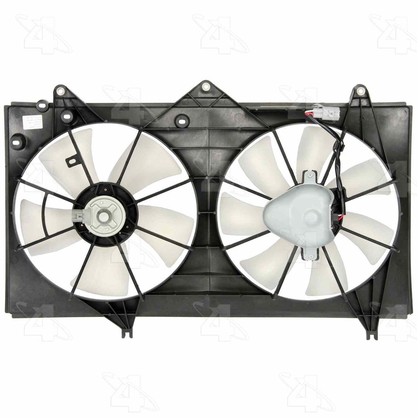 Front View of Dual Radiator and Condenser Fan Assembly FOUR SEASONS 75356