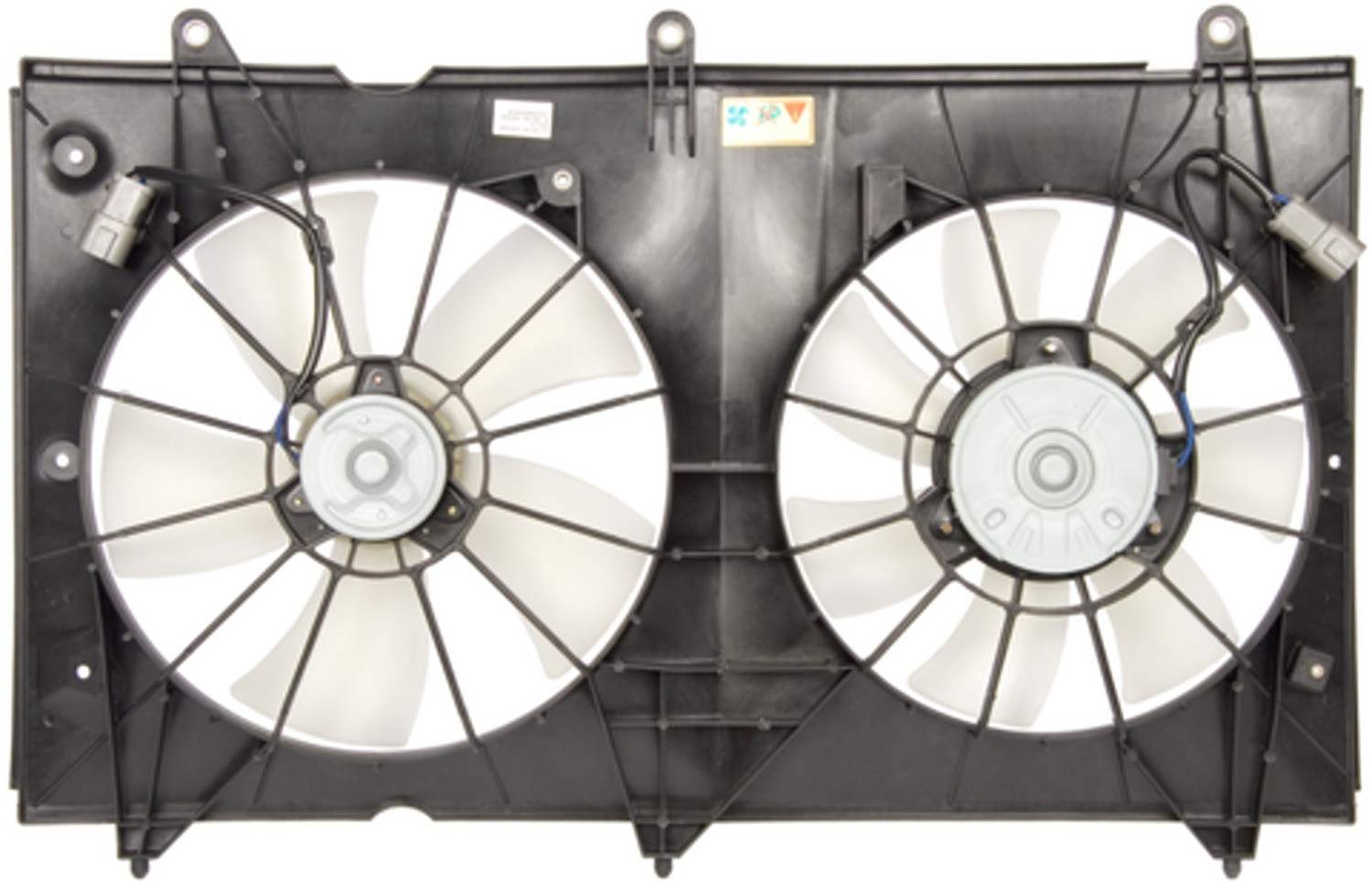 Angle View of Dual Radiator and Condenser Fan Assembly FOUR SEASONS 75358