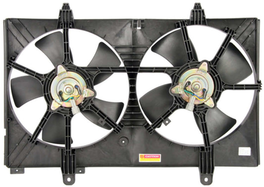 Angle View of Dual Radiator and Condenser Fan Assembly FOUR SEASONS 75359