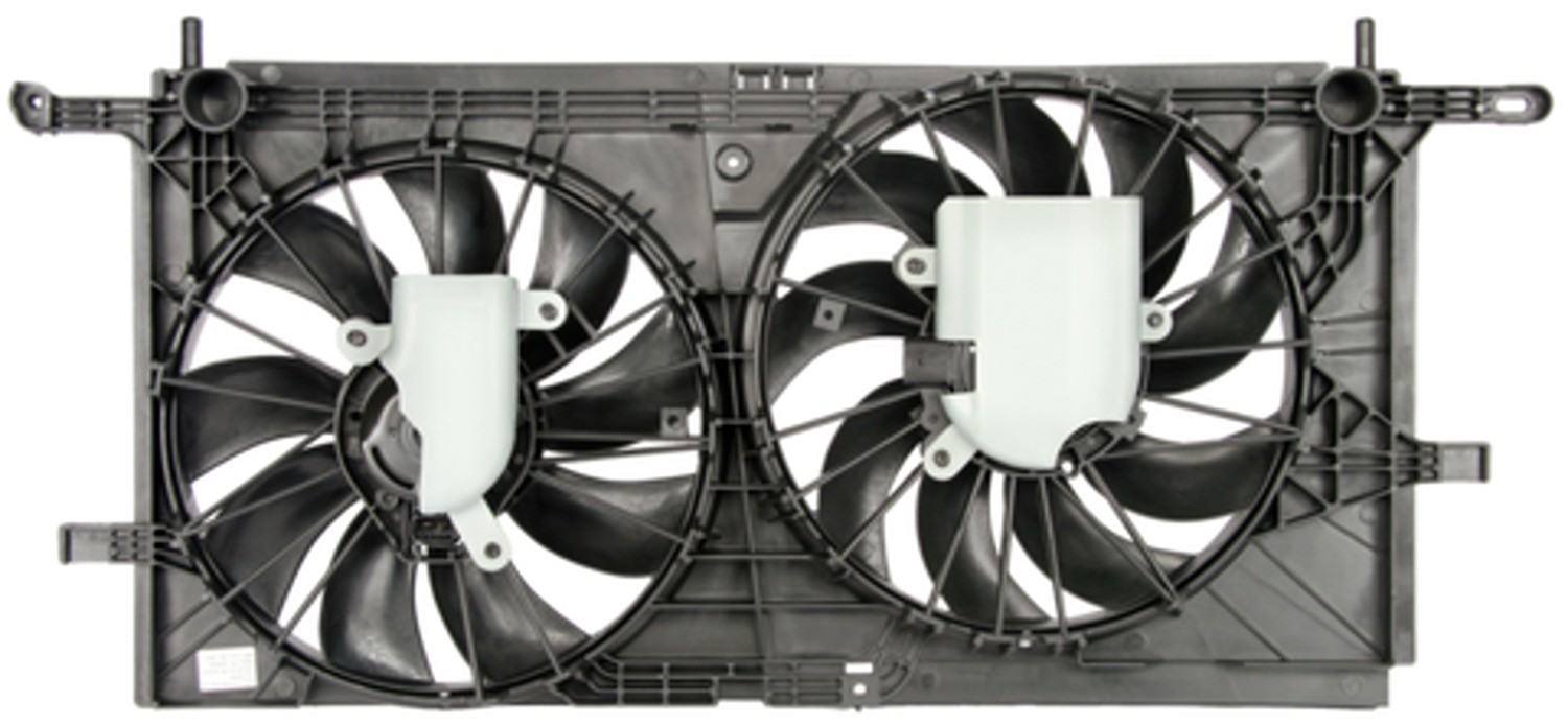 Angle View of Dual Radiator and Condenser Fan Assembly FOUR SEASONS 75365