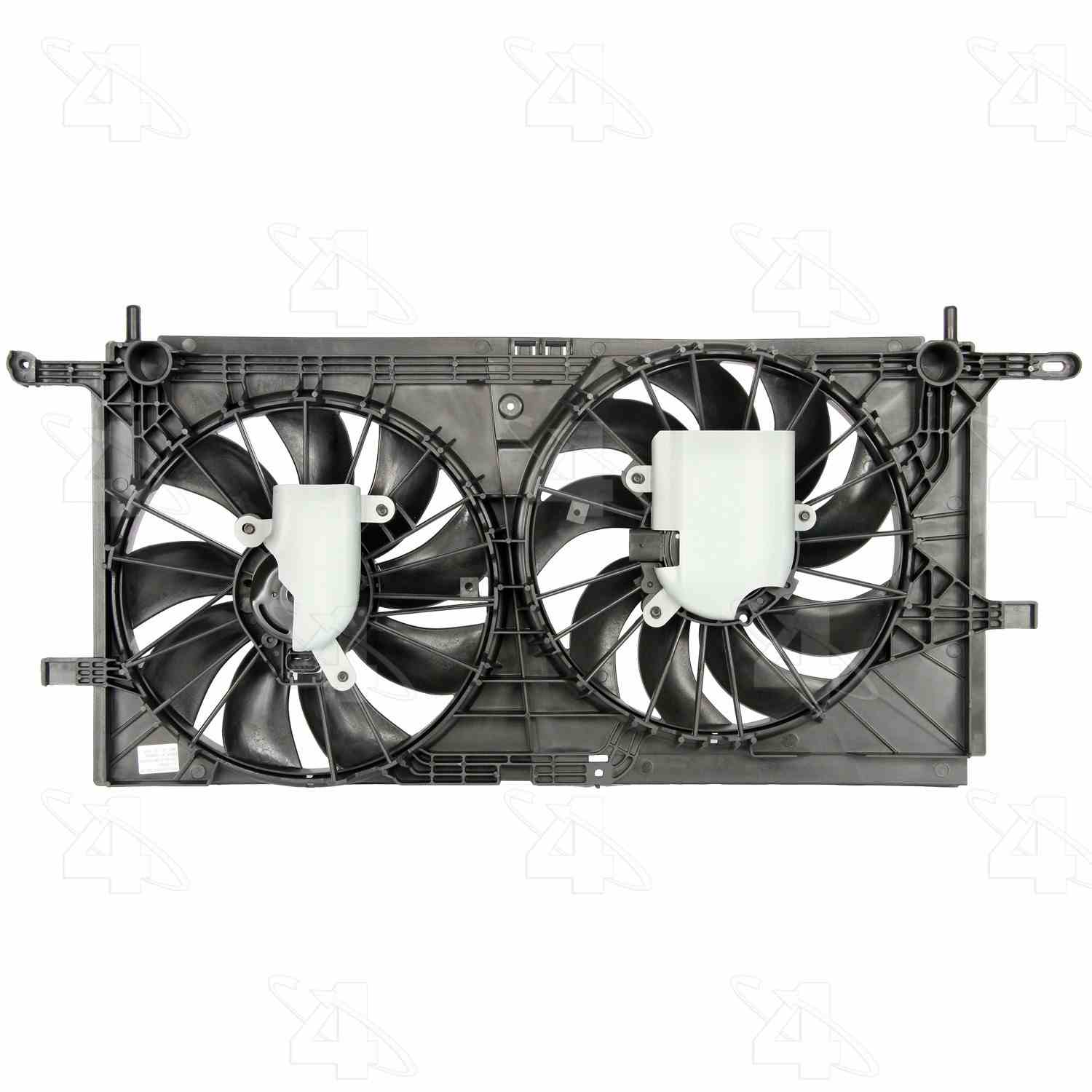 Front View of Dual Radiator and Condenser Fan Assembly FOUR SEASONS 75365