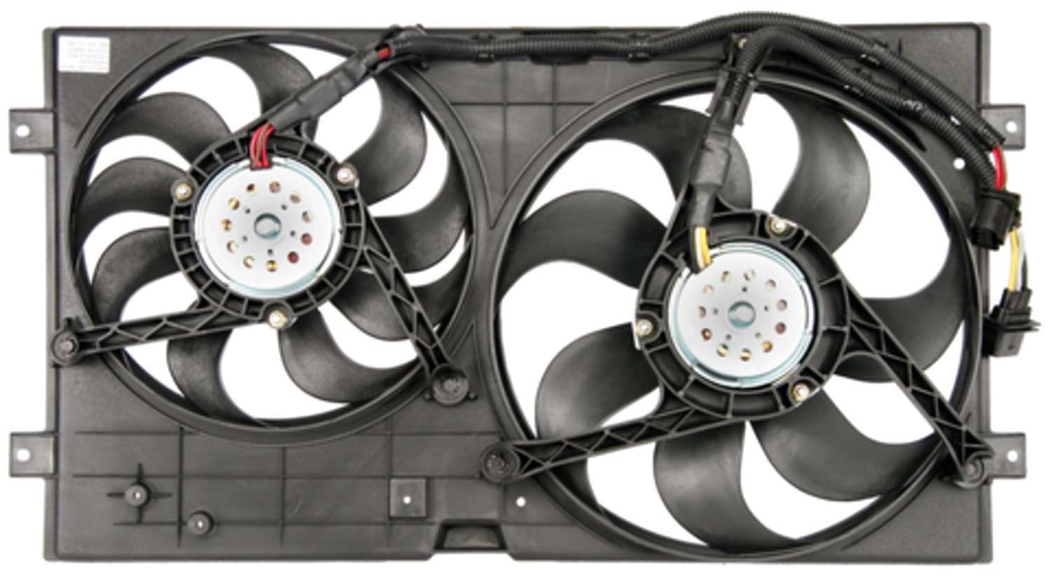 Angle View of Dual Radiator and Condenser Fan Assembly FOUR SEASONS 75371