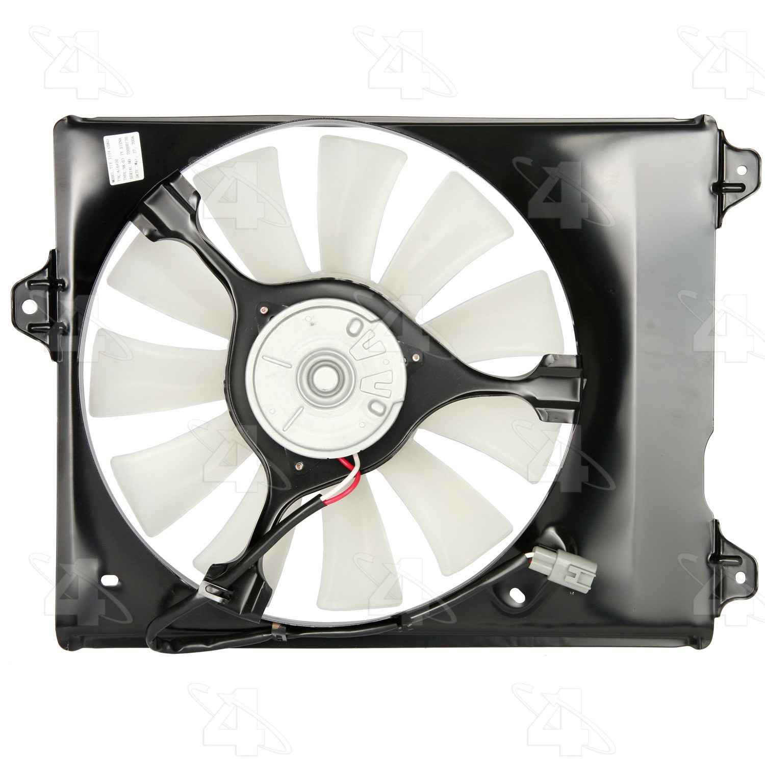 Front View of A/C Condenser Fan Assembly FOUR SEASONS 75385