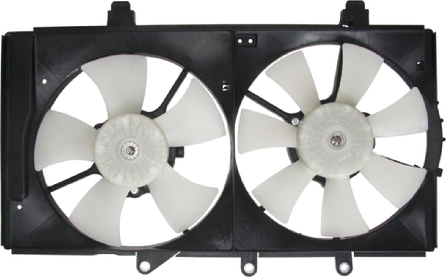 Angle View of Dual Radiator and Condenser Fan Assembly FOUR SEASONS 75533