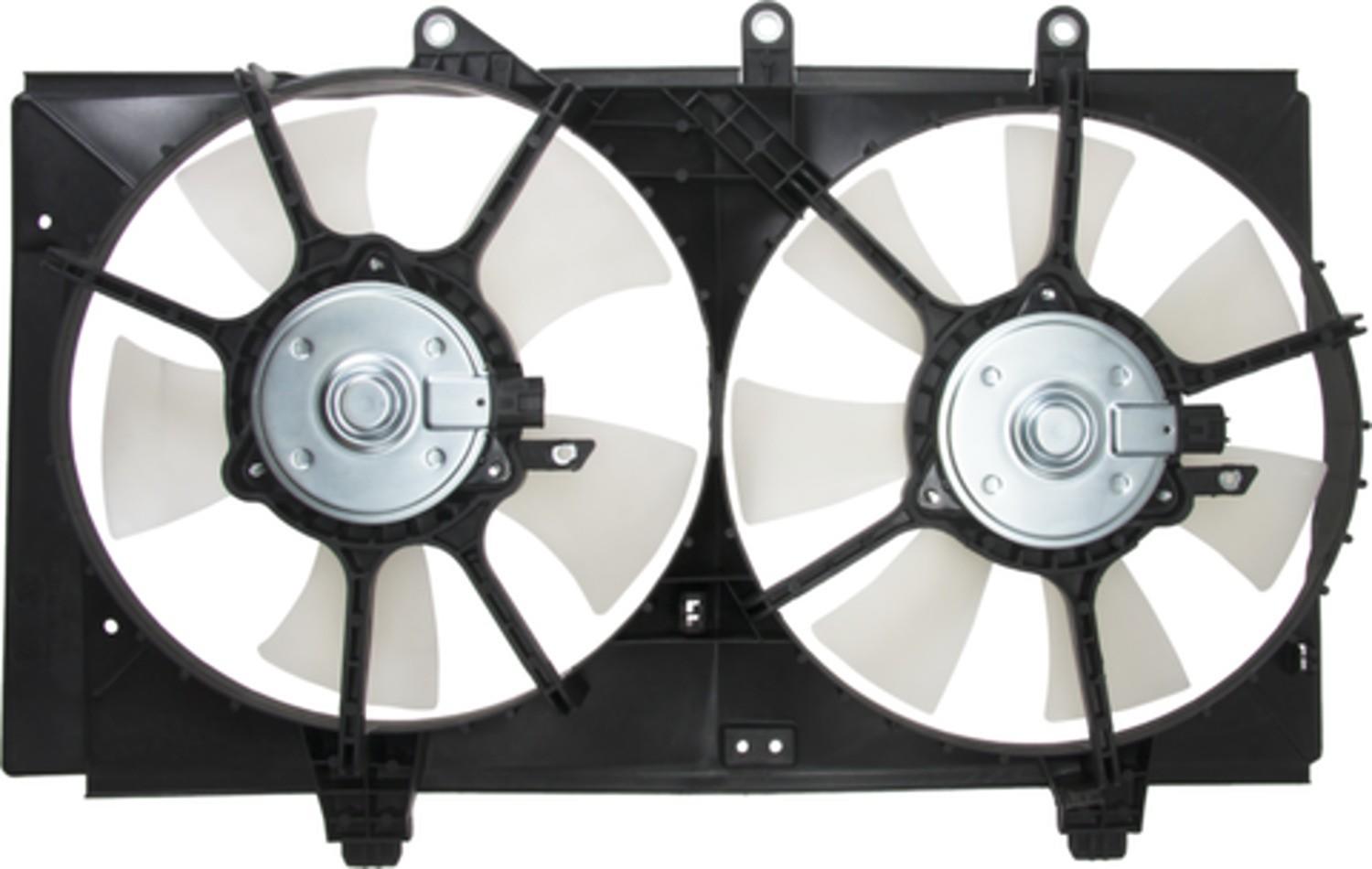 Back View of Dual Radiator and Condenser Fan Assembly FOUR SEASONS 75533