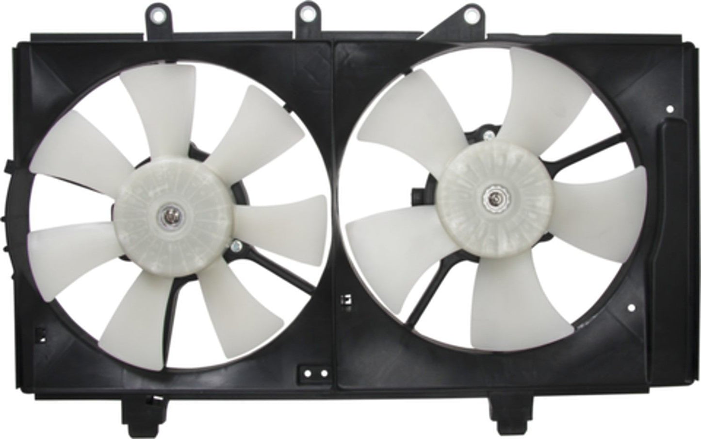 Front View of Dual Radiator and Condenser Fan Assembly FOUR SEASONS 75533