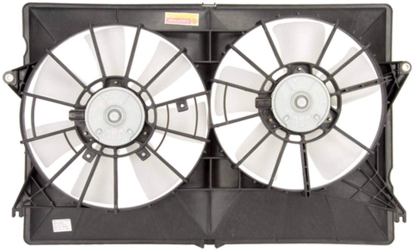 Angle View of Dual Radiator and Condenser Fan Assembly FOUR SEASONS 75559