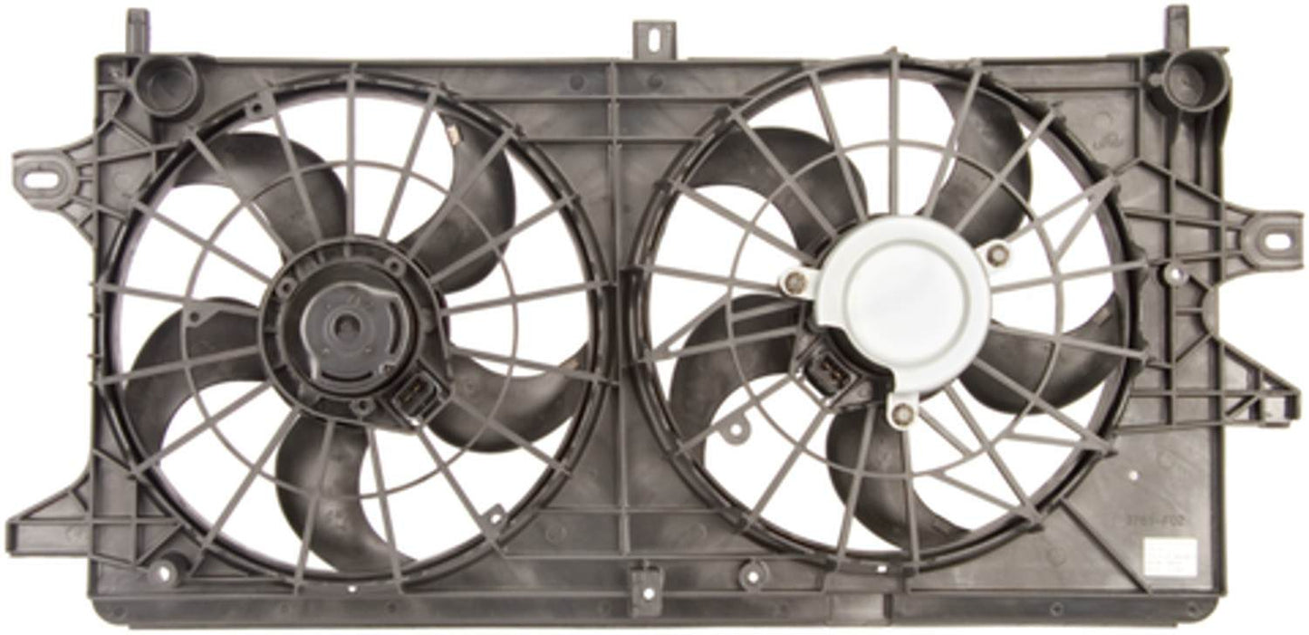 Angle View of Dual Radiator and Condenser Fan Assembly FOUR SEASONS 75608