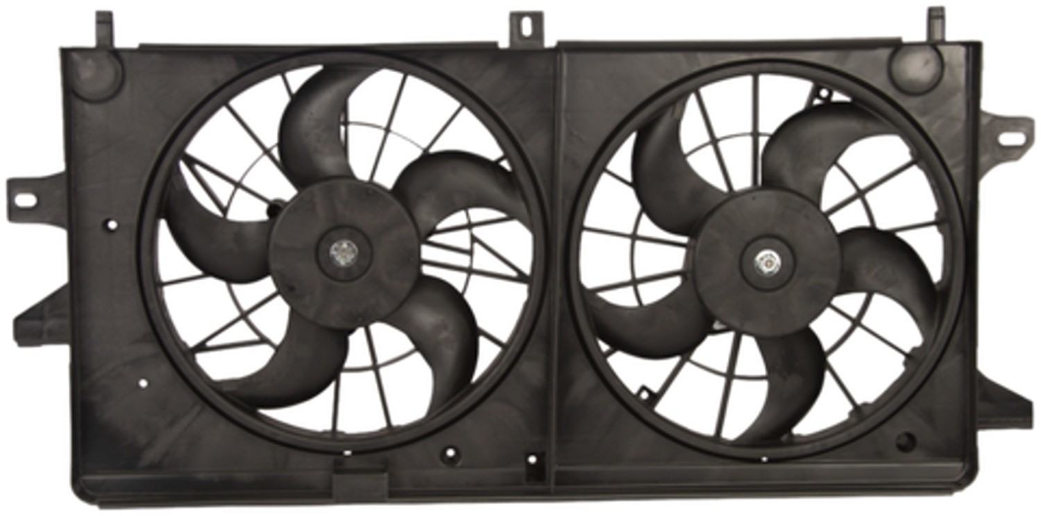 Back View of Dual Radiator and Condenser Fan Assembly FOUR SEASONS 75608