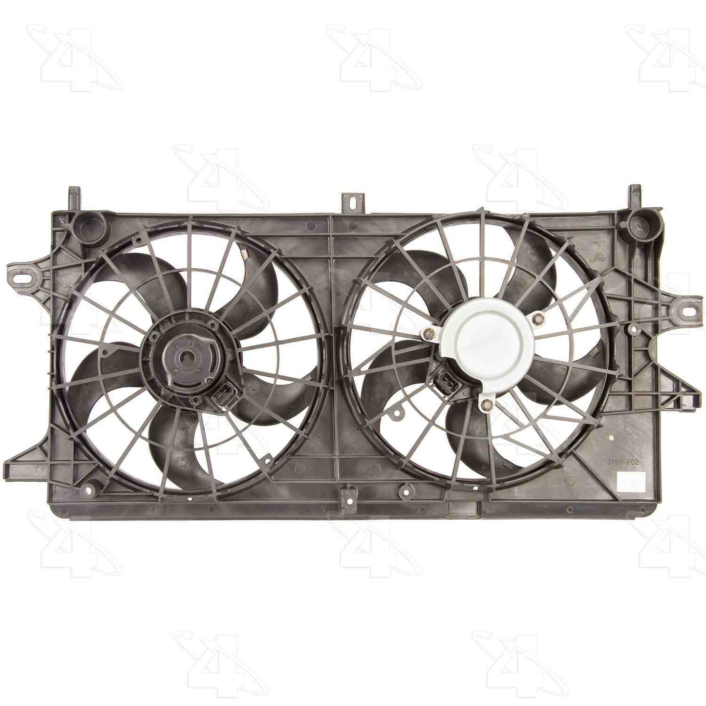 Front View of Dual Radiator and Condenser Fan Assembly FOUR SEASONS 75608