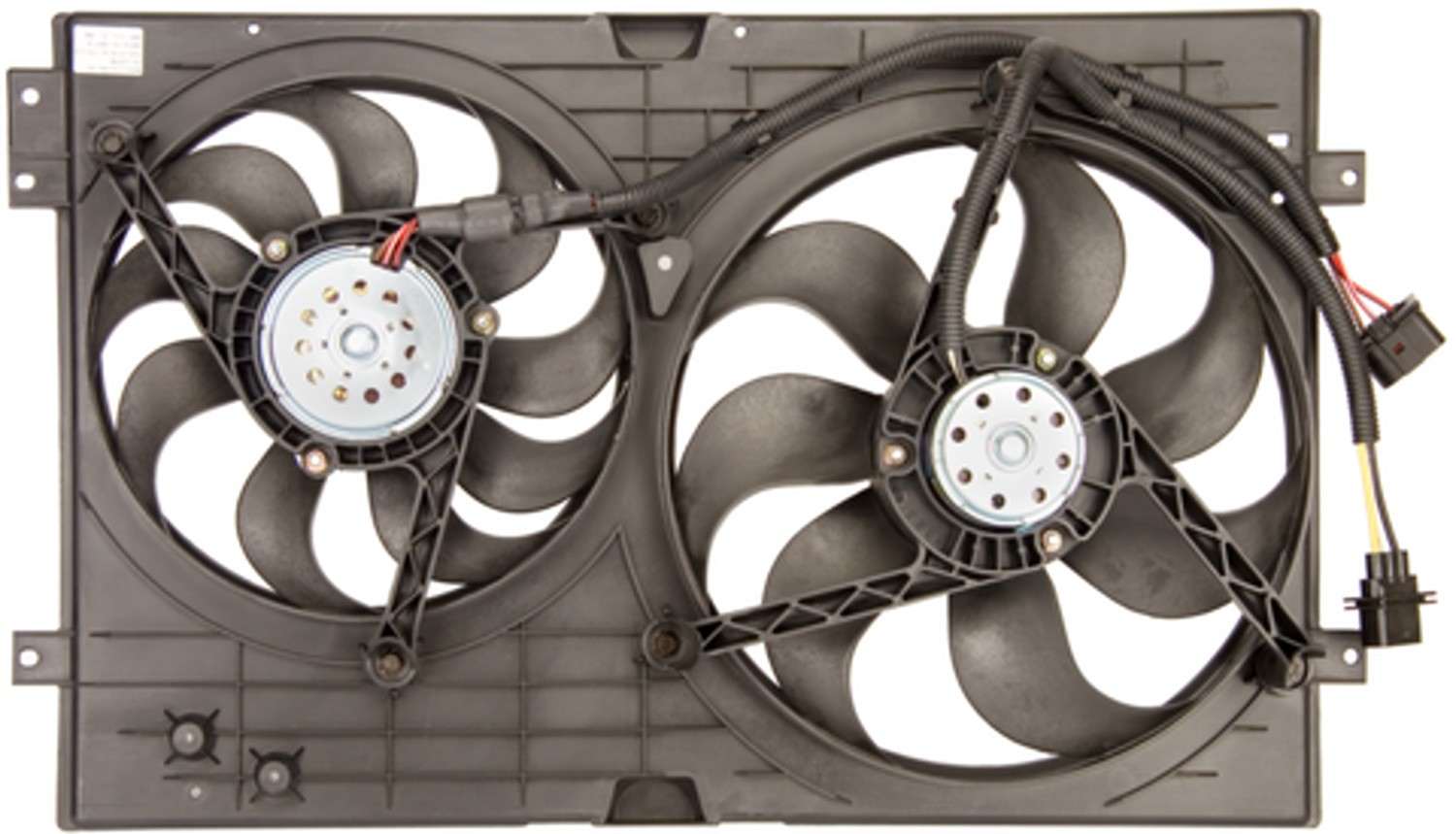 Angle View of Dual Radiator and Condenser Fan Assembly FOUR SEASONS 75612