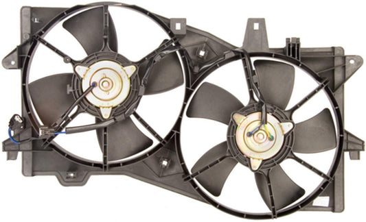 Angle View of Dual Radiator and Condenser Fan Assembly FOUR SEASONS 75613