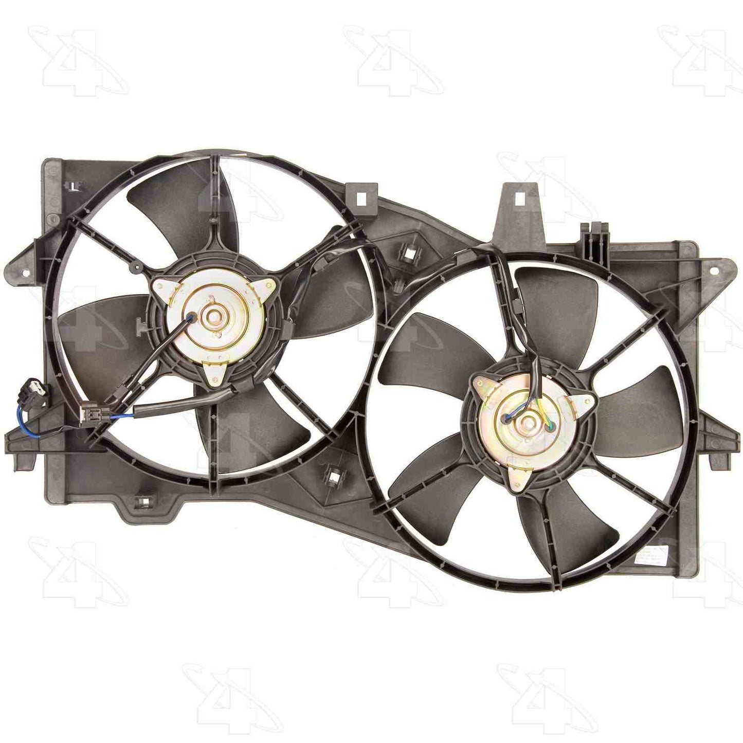 Front View of Dual Radiator and Condenser Fan Assembly FOUR SEASONS 75613