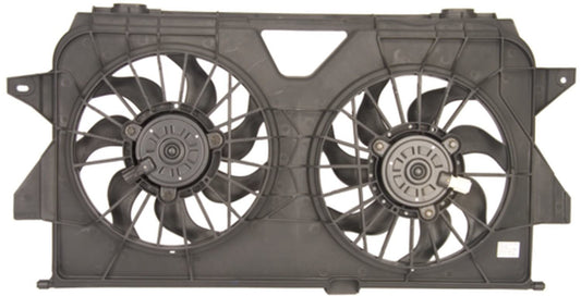 Angle View of Dual Radiator and Condenser Fan Assembly FOUR SEASONS 75622