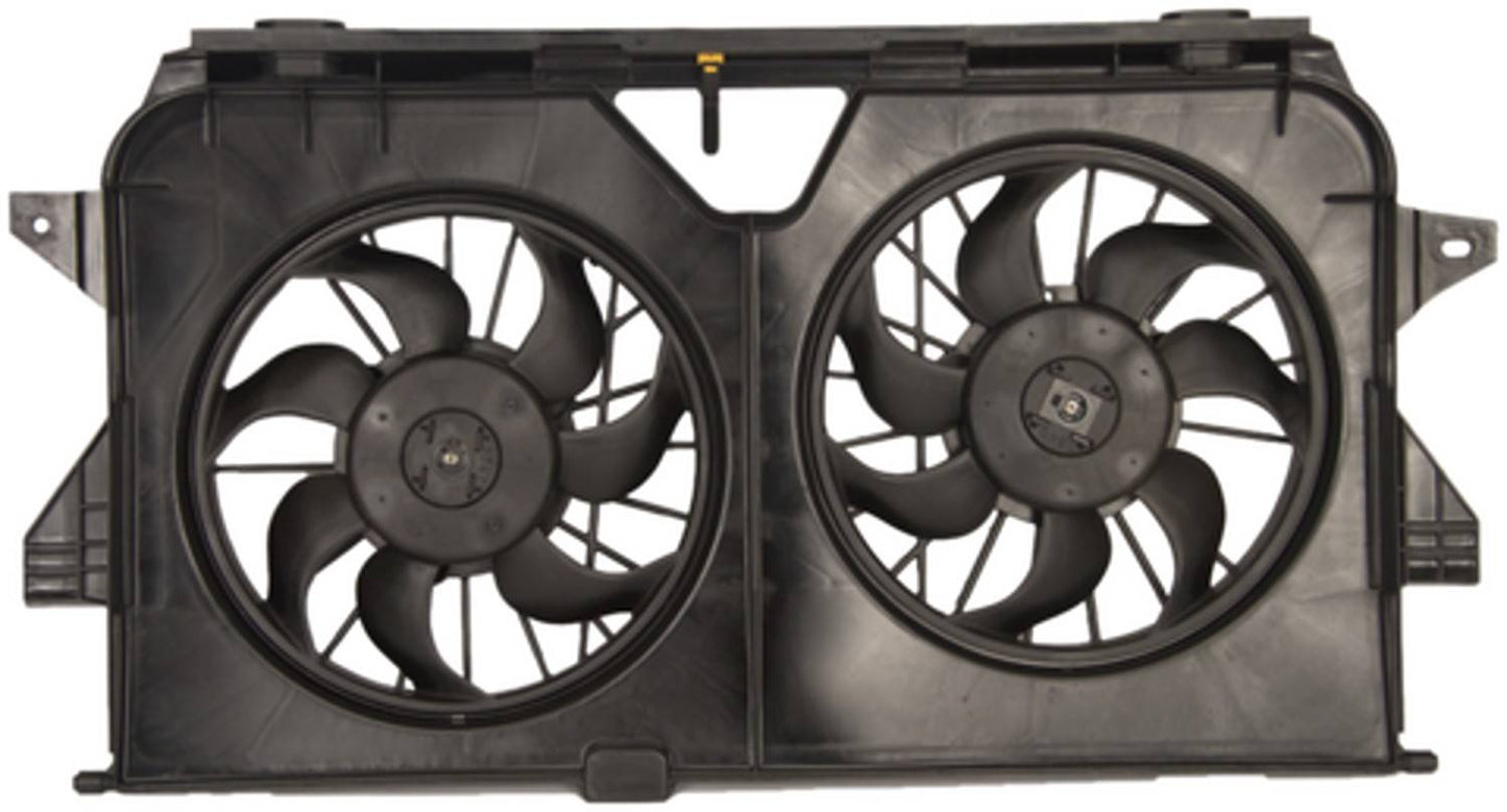 Back View of Dual Radiator and Condenser Fan Assembly FOUR SEASONS 75622