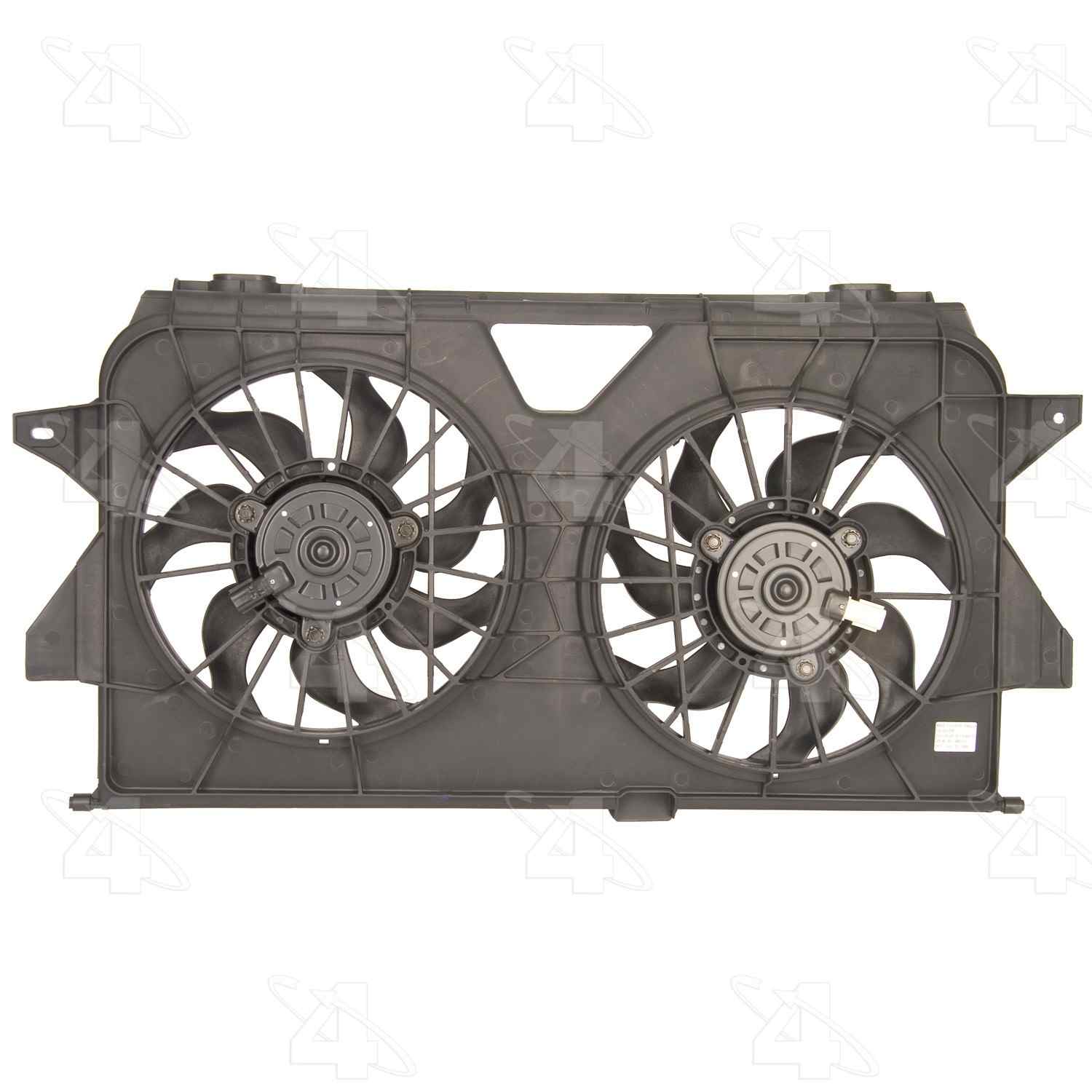 Front View of Dual Radiator and Condenser Fan Assembly FOUR SEASONS 75622