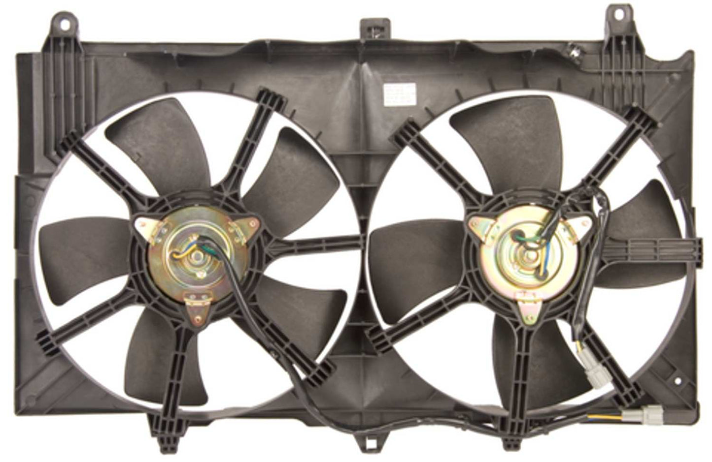 Angle View of Dual Radiator and Condenser Fan Assembly FOUR SEASONS 75628