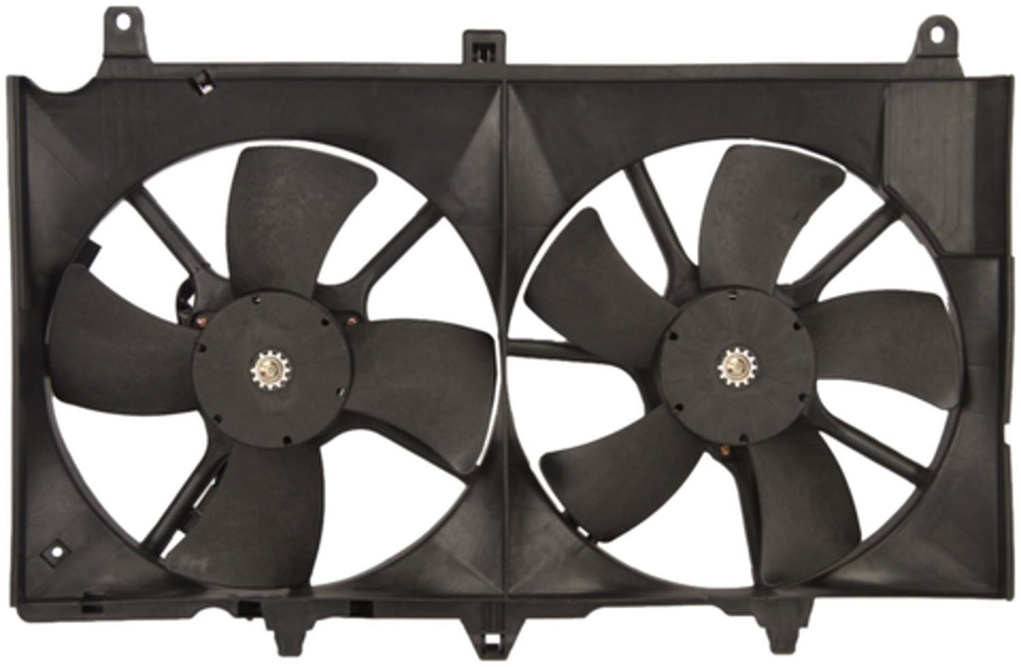 Back View of Dual Radiator and Condenser Fan Assembly FOUR SEASONS 75628