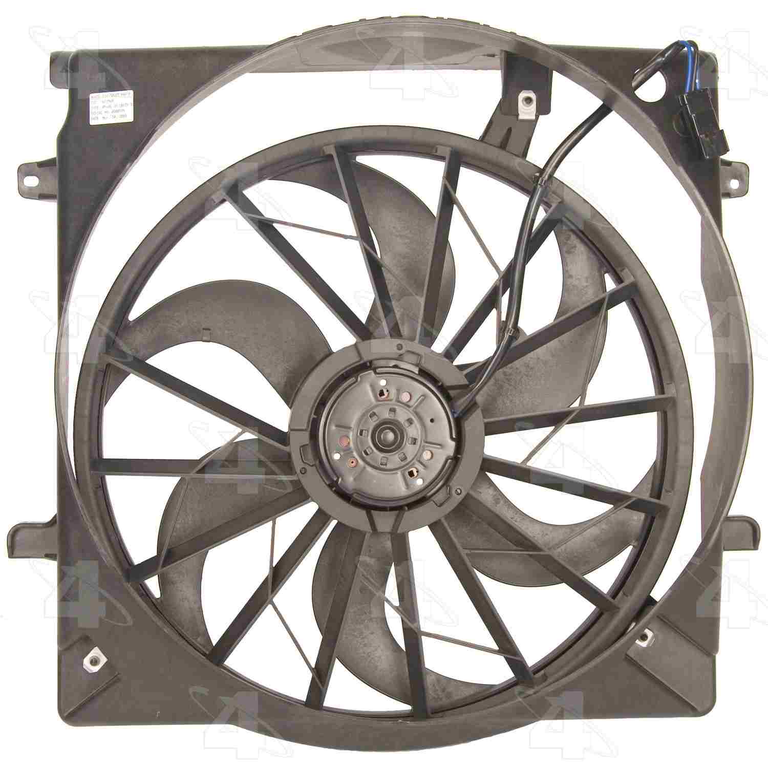 Front View of Engine Cooling Fan Assembly FOUR SEASONS 75657