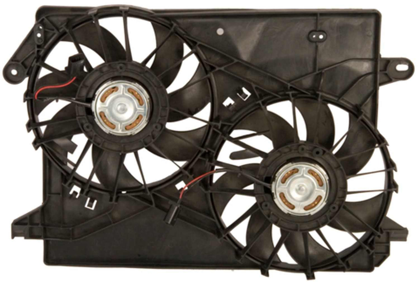 Angle View of Dual Radiator and Condenser Fan Assembly FOUR SEASONS 75974