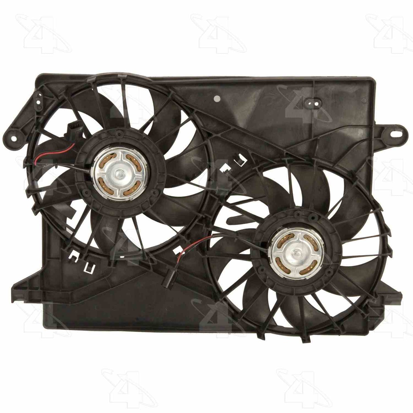 Front View of Dual Radiator and Condenser Fan Assembly FOUR SEASONS 75974