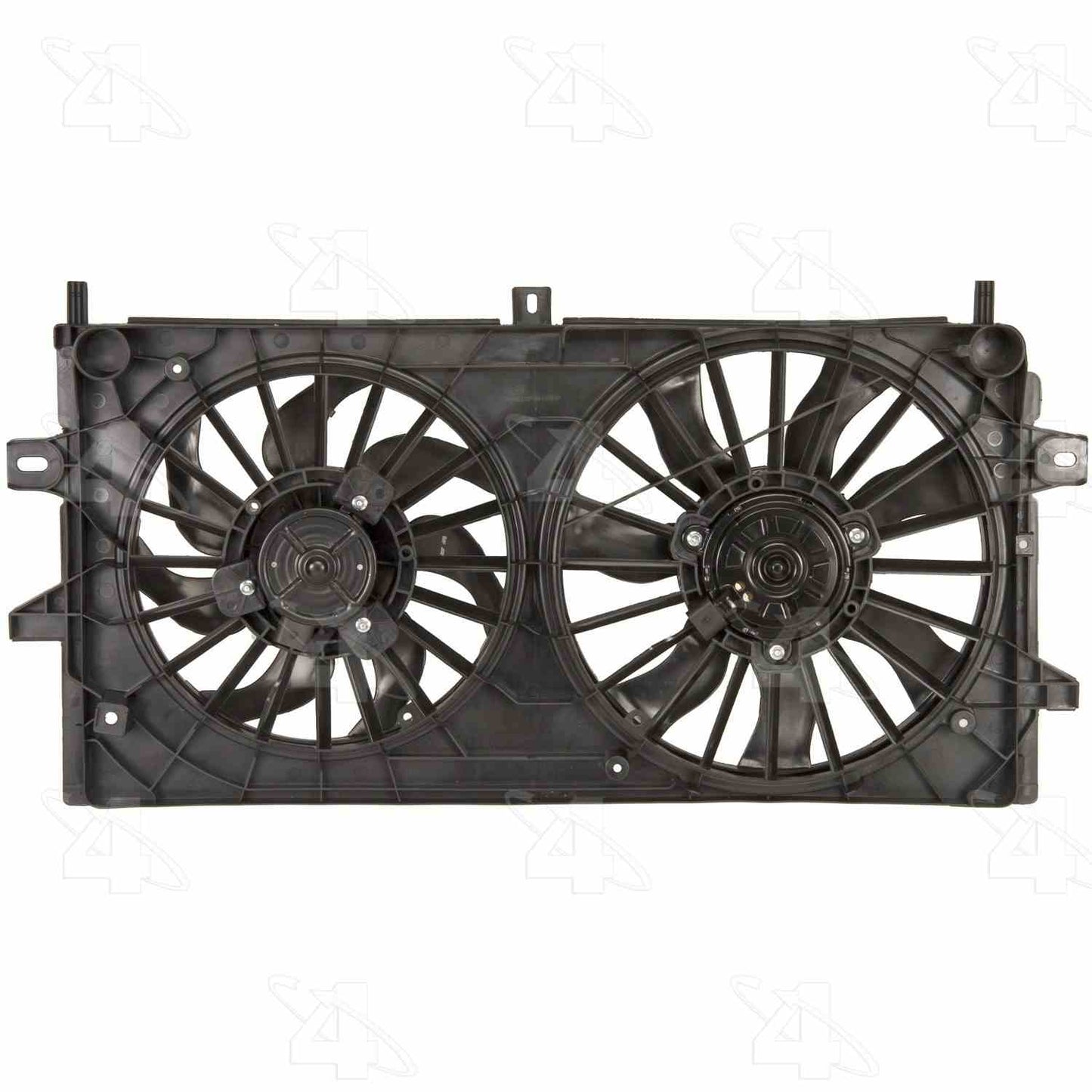 Front View of Dual Radiator and Condenser Fan Assembly FOUR SEASONS 76022