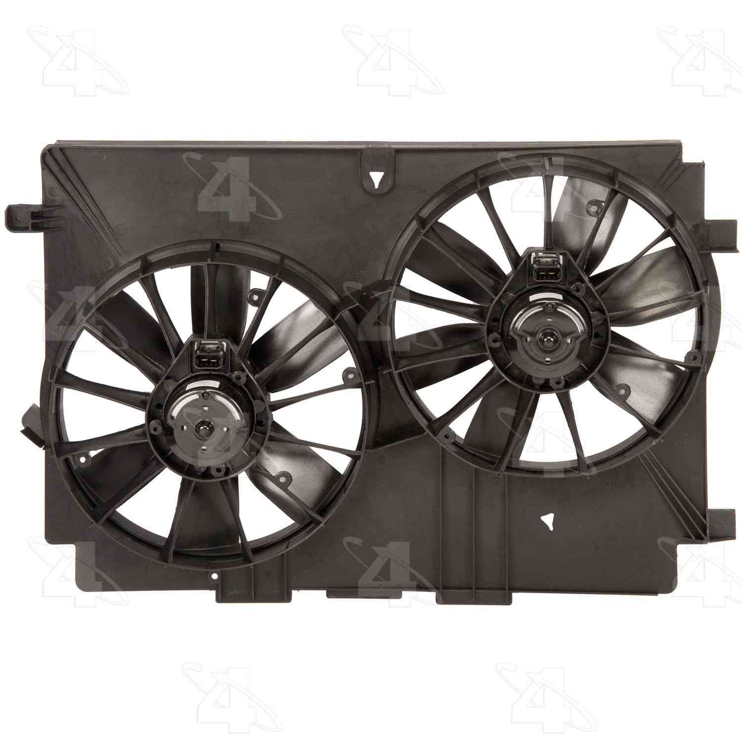 Front View of Dual Radiator and Condenser Fan Assembly FOUR SEASONS 76034