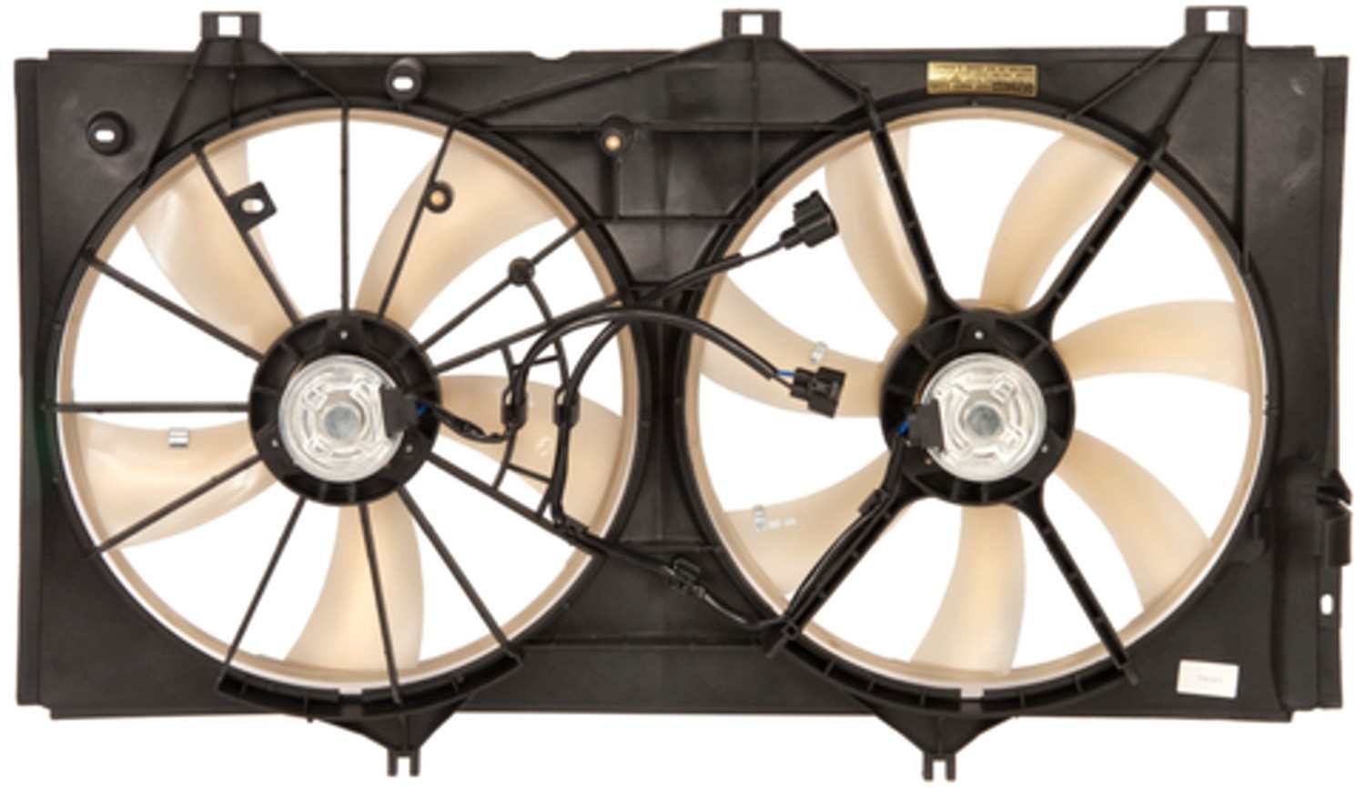 Angle View of Dual Radiator and Condenser Fan Assembly FOUR SEASONS 76040