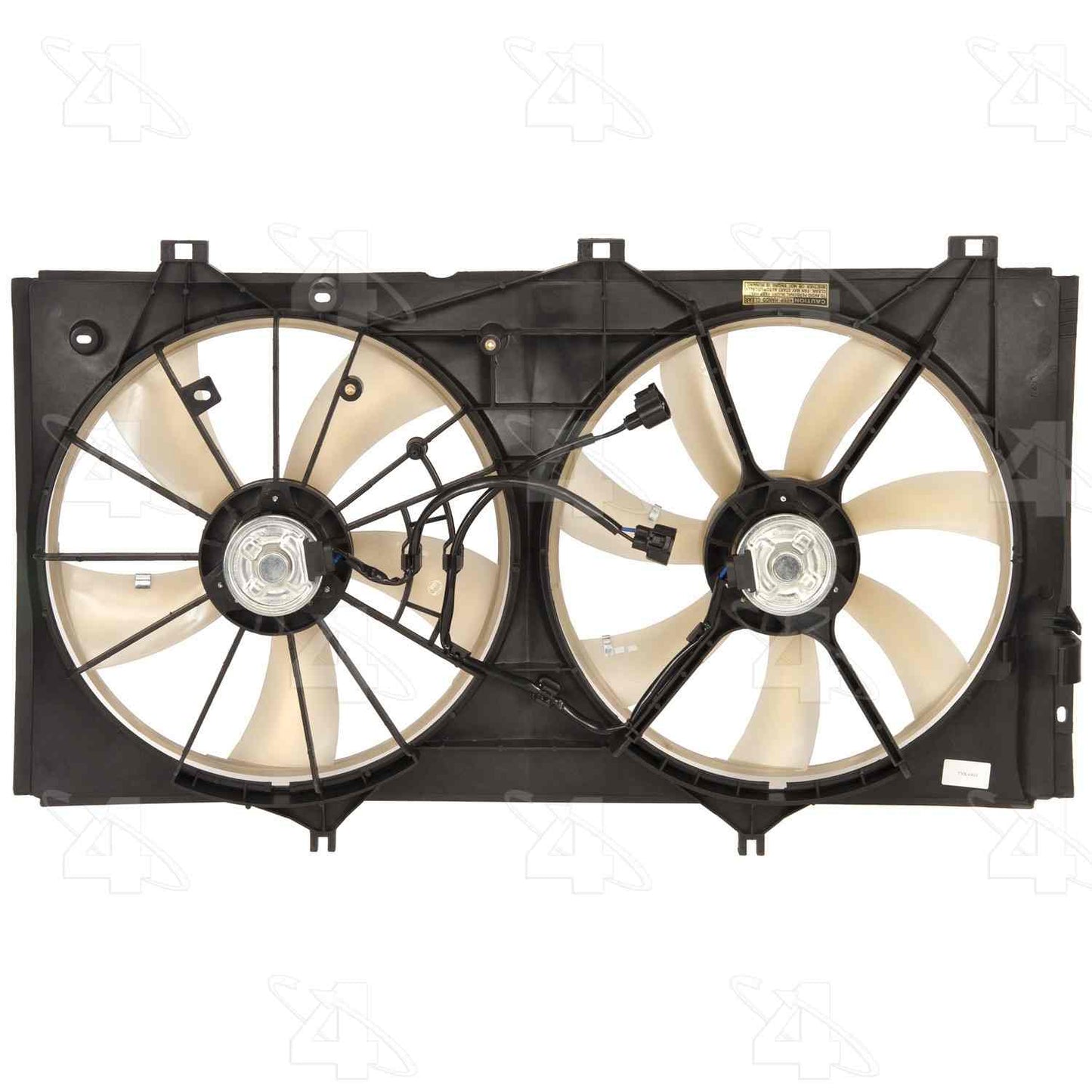 Front View of Dual Radiator and Condenser Fan Assembly FOUR SEASONS 76040