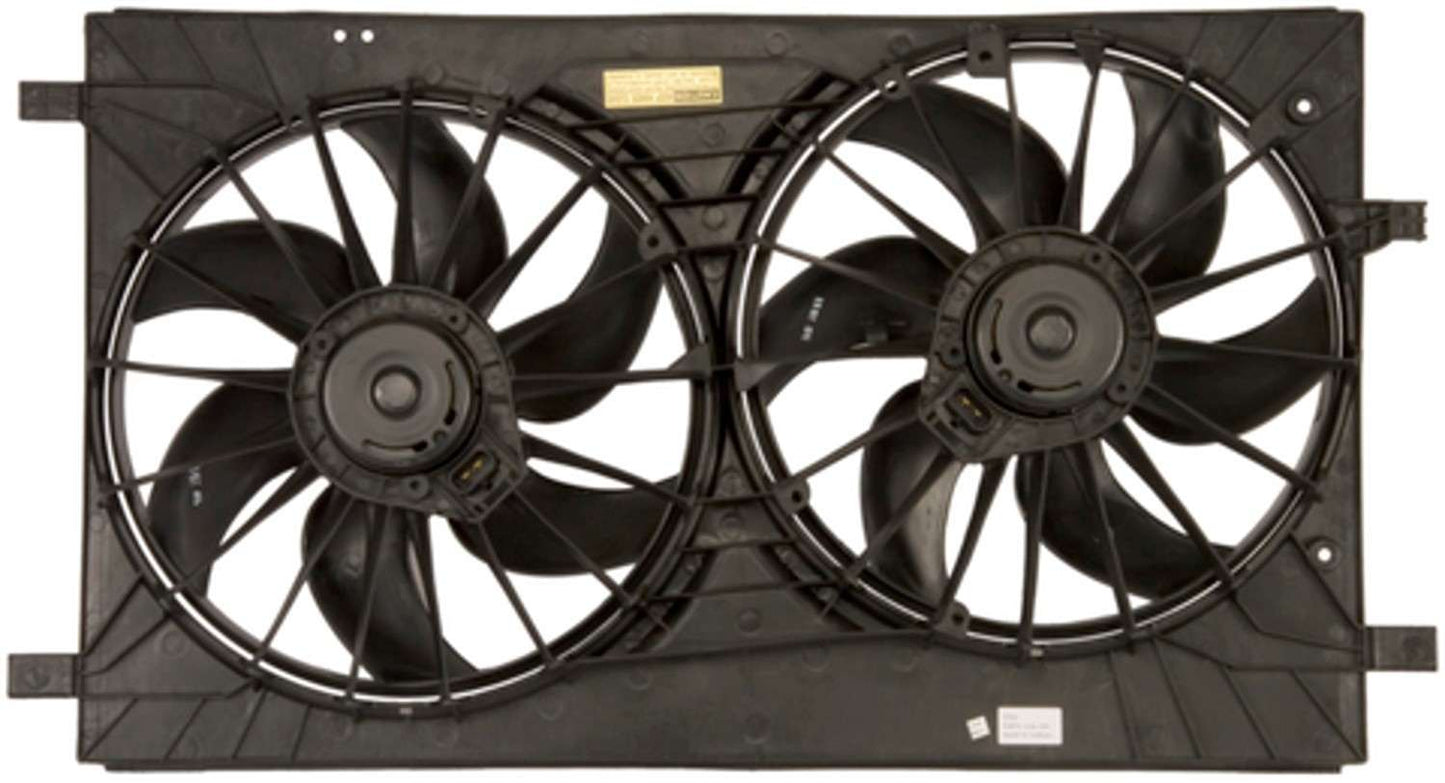 Angle View of Dual Radiator and Condenser Fan Assembly FOUR SEASONS 76103