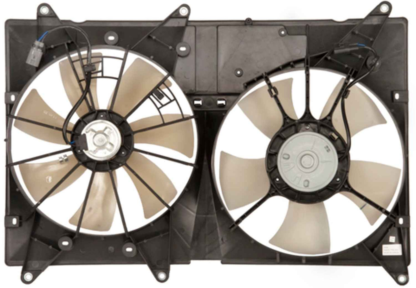 Angle View of Dual Radiator and Condenser Fan Assembly FOUR SEASONS 76143