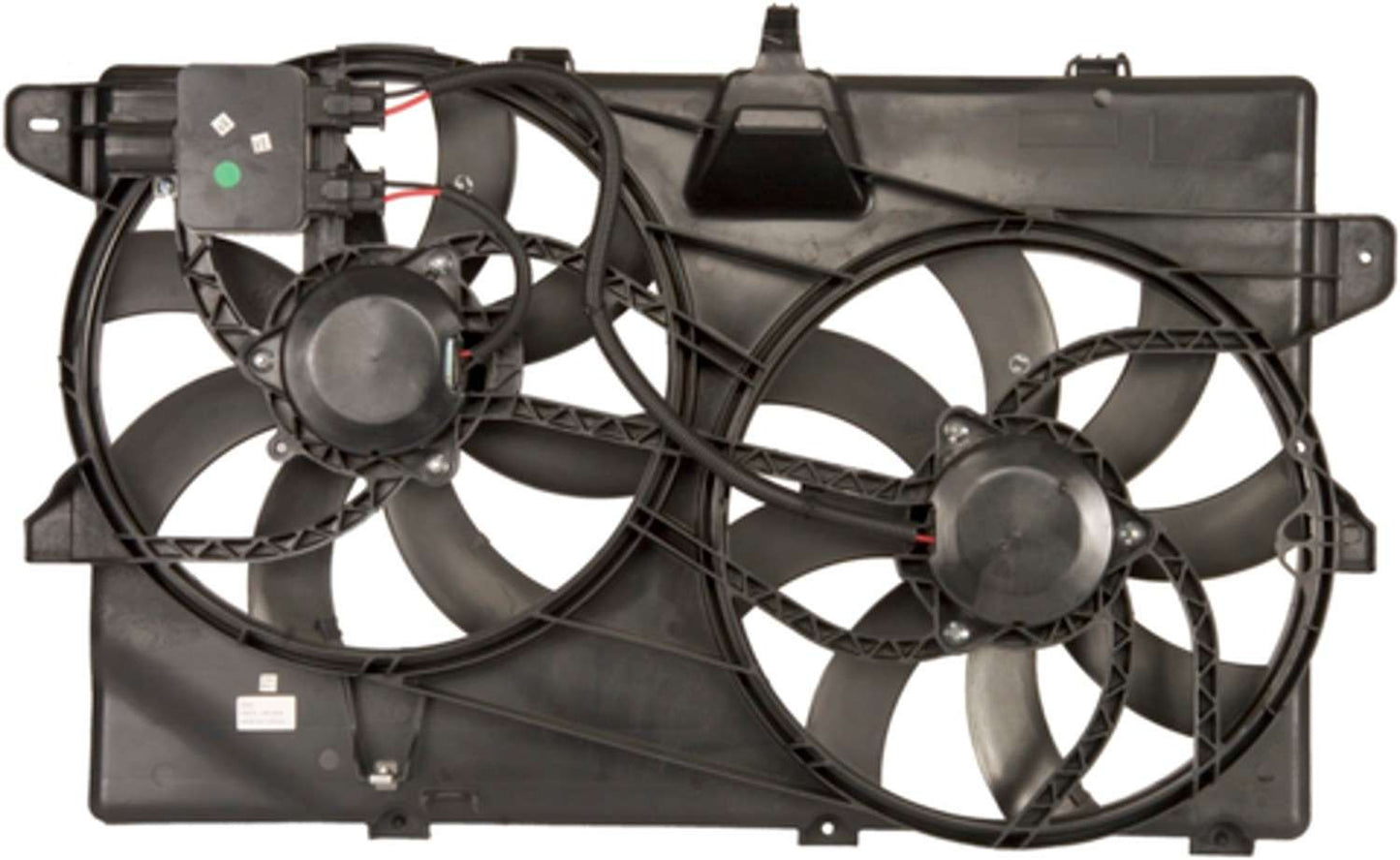 Angle View of Dual Radiator and Condenser Fan Assembly FOUR SEASONS 76149