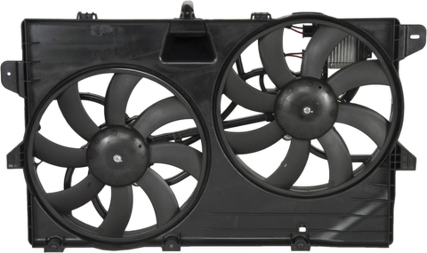 Back View of Dual Radiator and Condenser Fan Assembly FOUR SEASONS 76149